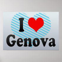 I Love Genova, Italy Print