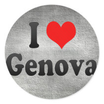 I Love Genova, Italy Sticker