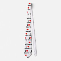 I Love Genova, Italy Tie