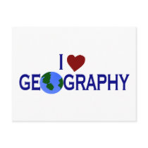 I Love Geography Post Cards