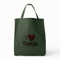 I Love Georgia Tote Bags