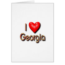 I Love Georgia Greeting Cards