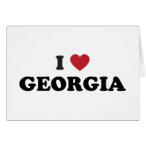 I Love Georgia Greeting Card