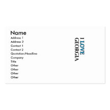 I Love Georgia Design Business Cards