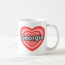 I love Georgia. I love you Georgia. Heart Coffee Mugs