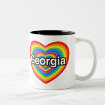 I love Georgia. I love you Georgia. Heart Mugs