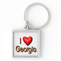 I Love Georgia Key Chains