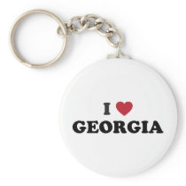 I Love Georgia Keychain