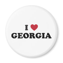 I Love Georgia Refrigerator Magnets