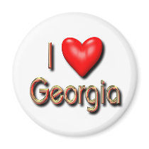 I Love Georgia Magnet