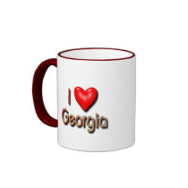 I Love Georgia Coffee Mugs
