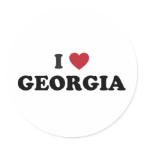 I Love Georgia Stickers