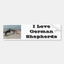 I Love German Shepherds Bildekal