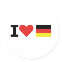 I love Germany Round Sticker