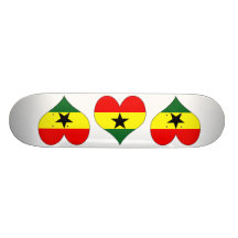 I Love Ghana Skate Deck