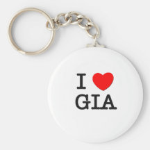 I Love Gia Keychain