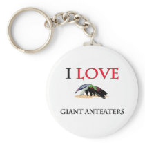 I Love Giant Anteaters Key Chain