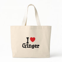 I love Ginger heart T-Shirt Canvas Bag