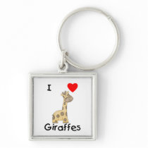 I Love Giraffes (2) Key Chain