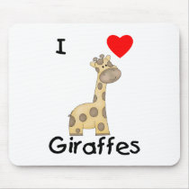 I Love Giraffes (2) Mousepads