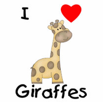 I Love Giraffes (2) Acrylic Cut Out
