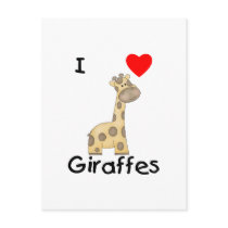 I Love Giraffes (2) Postcards