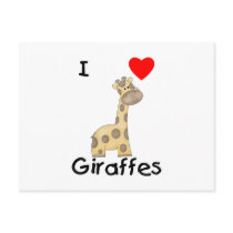 I Love Giraffes (2) Post Card