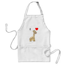I Love Giraffes (3) Aprons