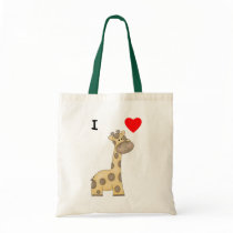 I Love Giraffes (3) Bag