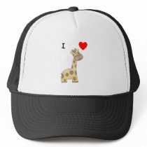 I Love Giraffes (3) Hats
