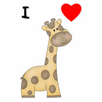 I Love Giraffes (3) Acrylic Cut Outs