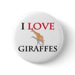 I Love Giraffes buttons