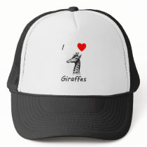 I Love Giraffes Hat