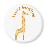 I Love Giraffes Magnet