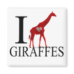 I Love Giraffes Magnets