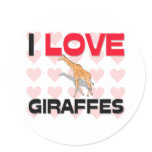I Love Giraffes stickers