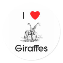 I love giraffes Sticker
