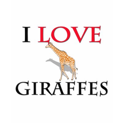 I Love Giraffes Tshirts by tshirtshirts