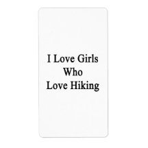 I Love Girls Who Love Hiking Custom Shipping Label