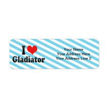 I Love Gladiator Return Address Label