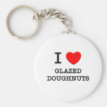 I Love Glazed Doughnuts Keychain