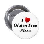 I Love Gluten Free Pizza Pinback Buttons