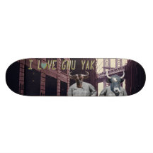 I LoVE GNU YAK Board Chairman Skate Deck