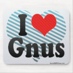 I Love Gnus Mouse Pad