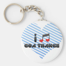I Love Goa Trance Key Chain