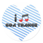 I Love Goa Trance Round Stickers
