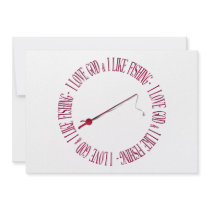 I love God & I like fishing Personalized Invite