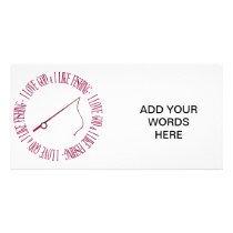 I love God & I like fishing Customized Photo Card