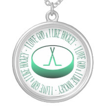 I love God & I like hockey Custom Jewelry