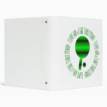 I love God & I like ping pong / table tennis Vinyl Binder